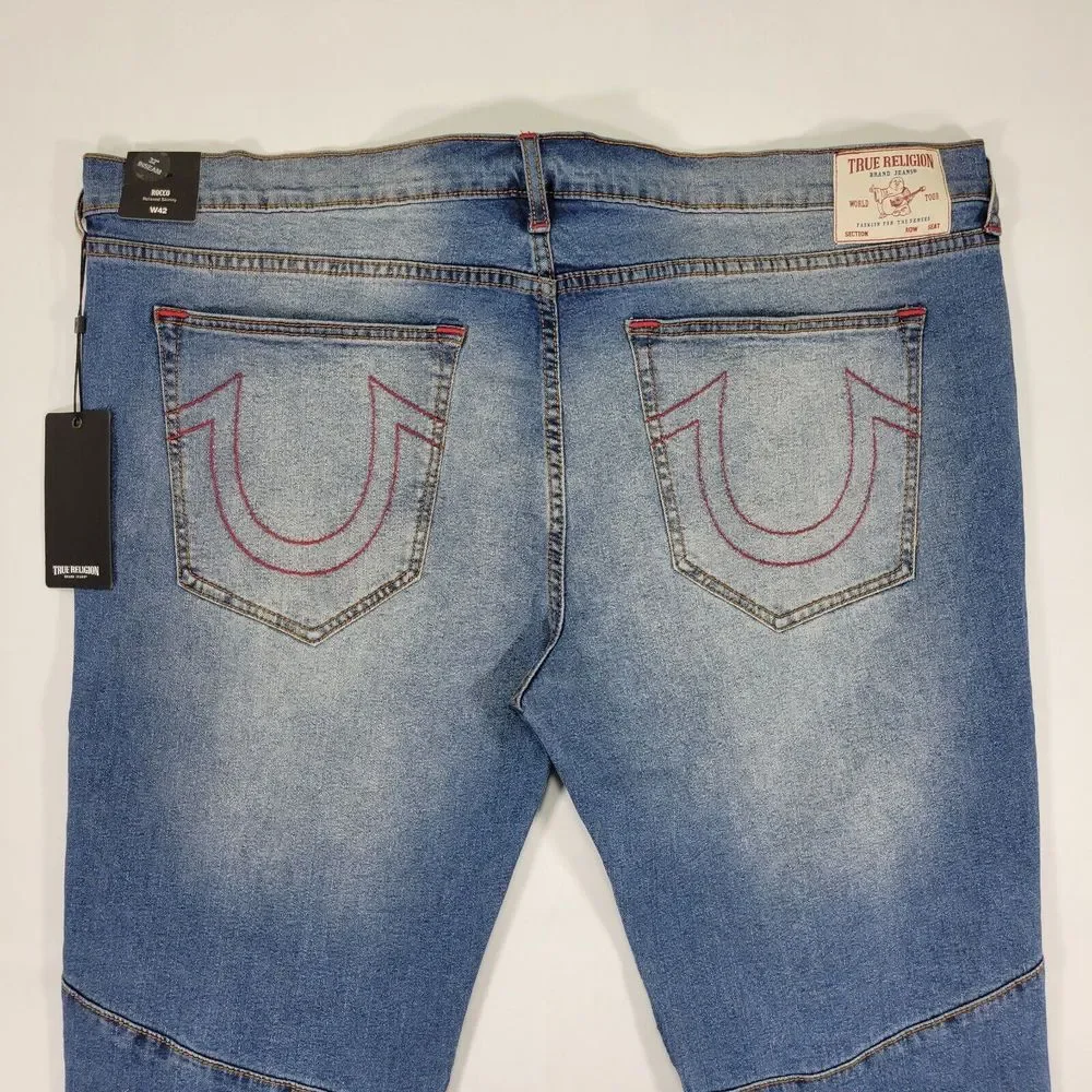 True Religion Men's Denim Jeans Rocco Relaxed Skinny Size 40x33 NEW‎